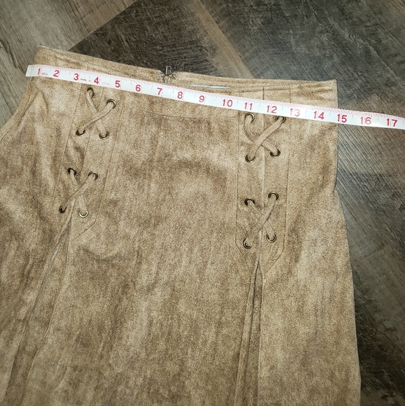 She + Sky Suede(faux) Miniskirt - Picture 3 of 6